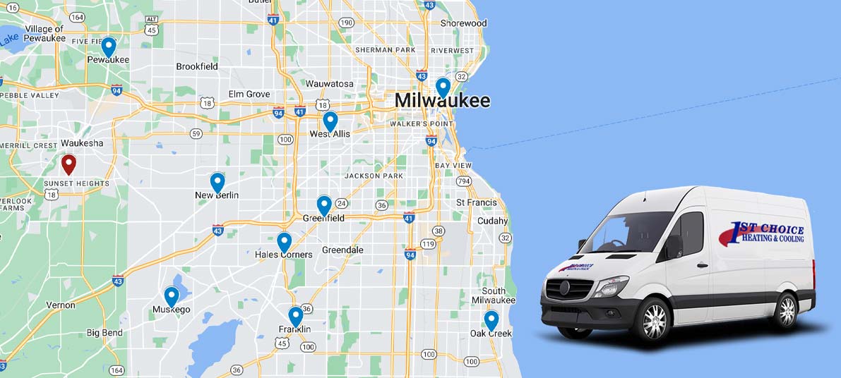 Service Areas - 1st Choice Heating & Cooling